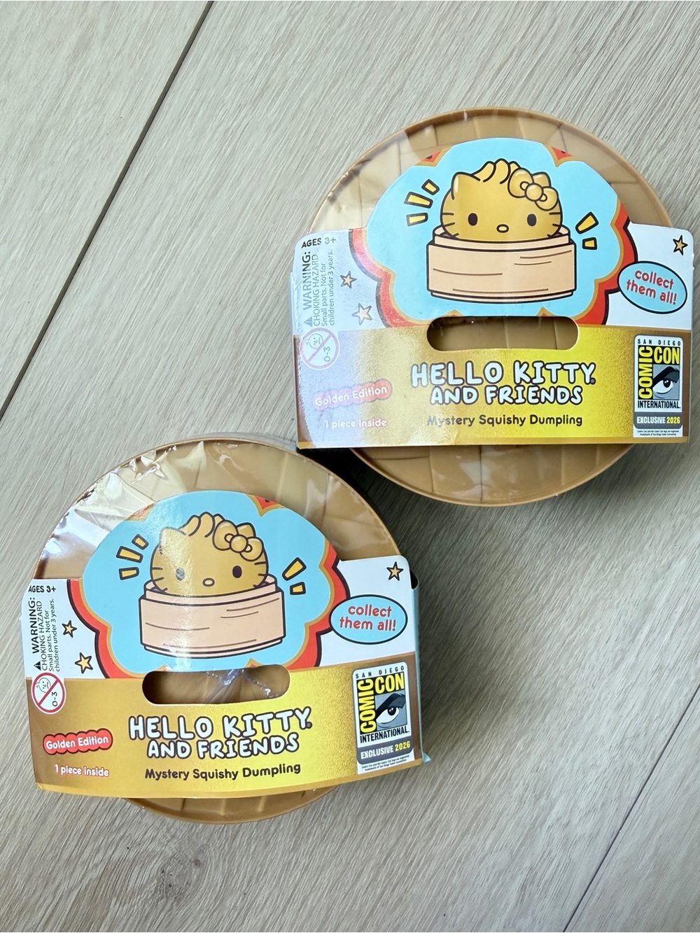 Brand New Hello Kitty SDCC Special Edition Mystery Squishy Dumplings. Qty: 2.